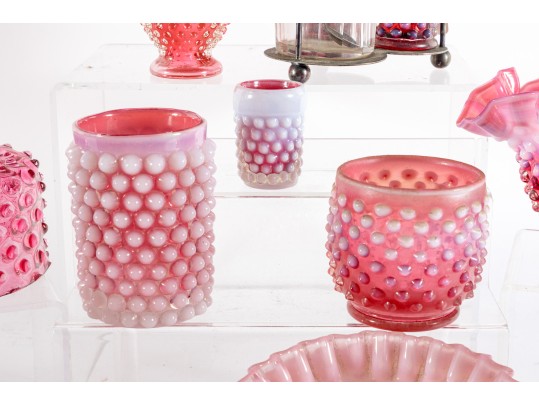 Cranberry Hobnail Glassware