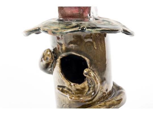 Charles Moore (American, [NC] 1935 - 2007) Glazed Earthenware Birdhouse