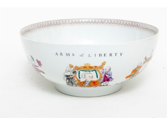“Arms Of Liberty” Limoges Porcelain Punch Bowl