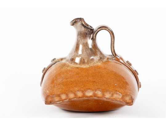 Jack Timothy Maness (American, [NC] 1945 - 2012) Unusual Pillow Pottery Jug