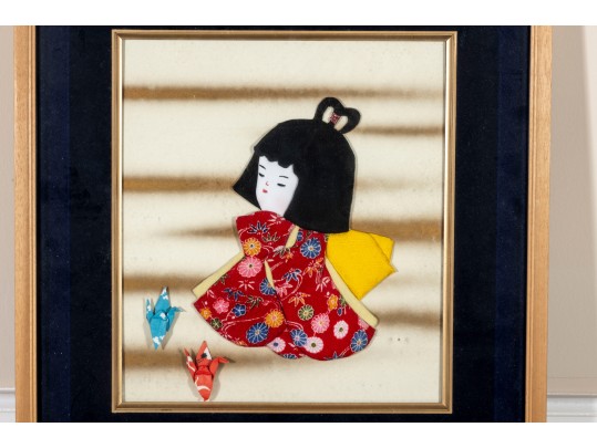 Child In Kimono Origami Oshie Art