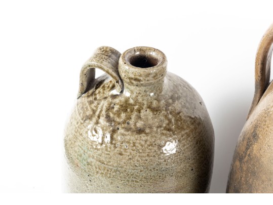 Four Antique North Carolina Glazed Stoneware Jugs