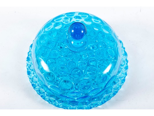 Blue Depression Glass Cloches