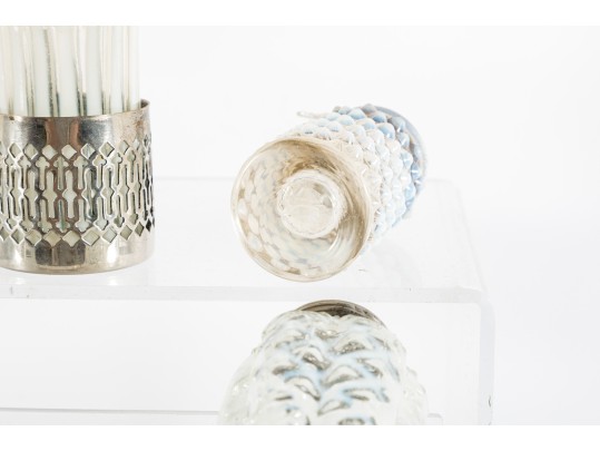 White Depression Glass Salt And Pepper Shakers