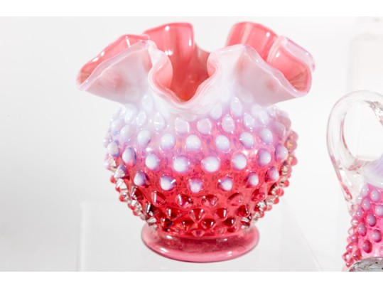 Fabulous Collection Of Cranberry Hobnail Depression Glass