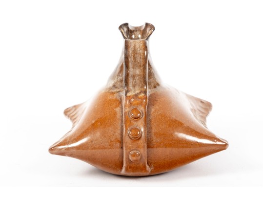 Jack Timothy Maness (American, [NC] 1945 - 2012) Unusual Pillow Pottery Jug