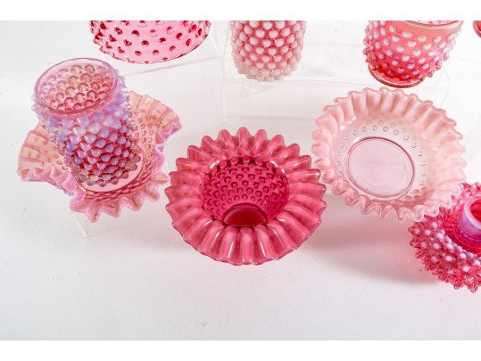 Cranberry Hobnail Glassware