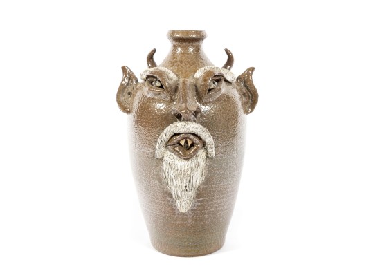 Jack Timothy Maness (American [NC] 1945 - 2012) Folk Art Face Jug