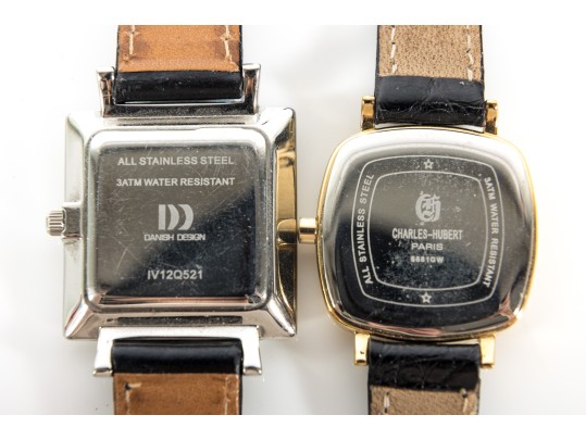 Collection Of Four Vintage Wristwatches With Leather Bands