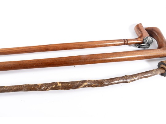 Three Vintage Woodcraft Canes