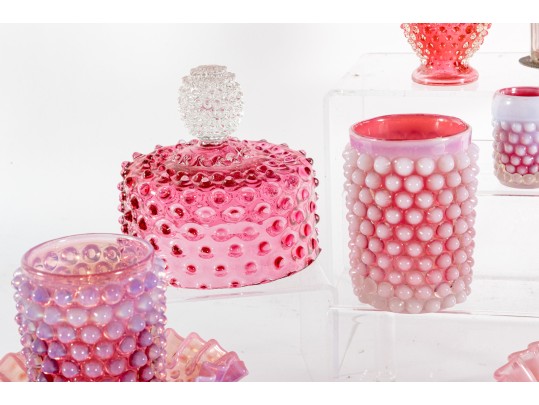Cranberry Hobnail Glassware
