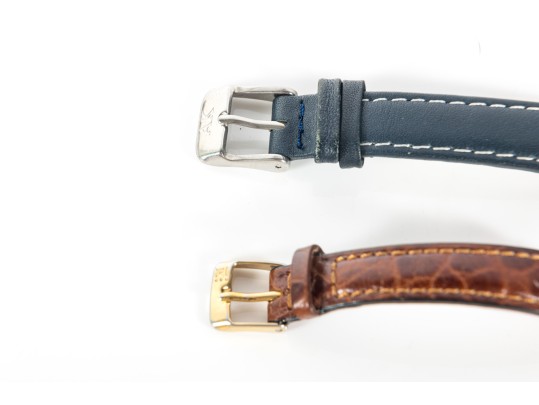 Collection Of Four Vintage Wristwatches With Leather Bands