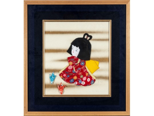 Child In Kimono Origami Oshie Art