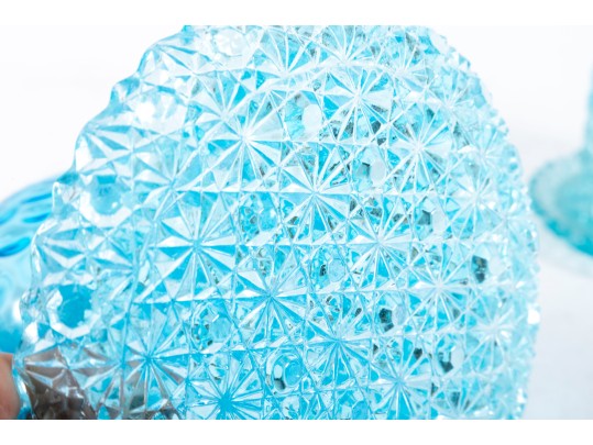 Blue Depression Glass Cloches