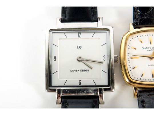 Collection Of Four Vintage Wristwatches With Leather Bands
