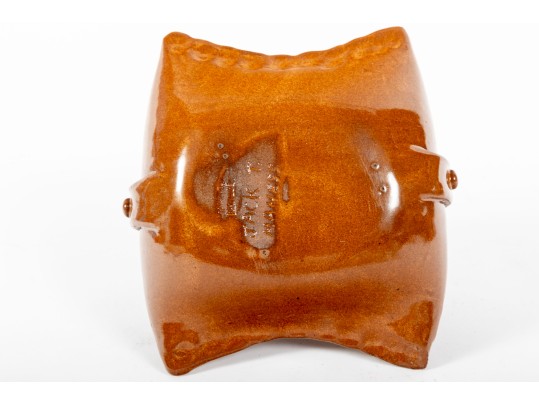 Jack Timothy Maness (American, [NC] 1945 - 2012) Unusual Pillow Pottery Jug