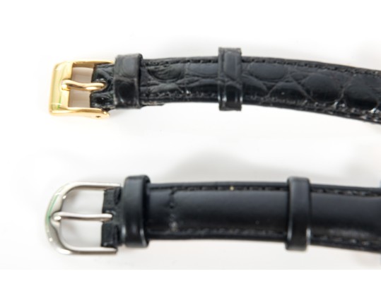 Collection Of Four Vintage Wristwatches With Leather Bands
