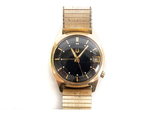 Vintage Bulova Accutron M7 14 KT Gold Filled Watch 1967