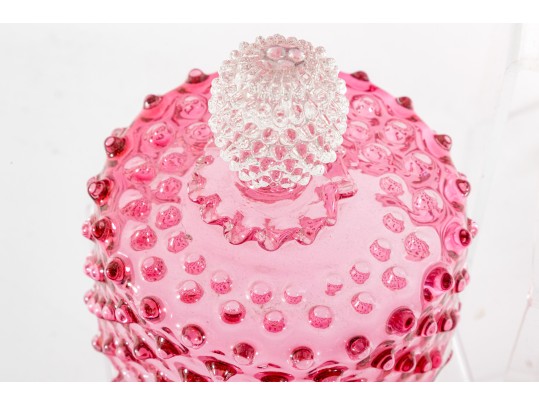 Cranberry Hobnail Glassware