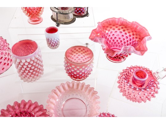Cranberry Hobnail Glassware