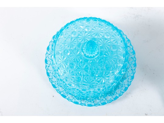 Blue Depression Glass Cloches