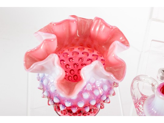 Fabulous Collection Of Cranberry Hobnail Depression Glass
