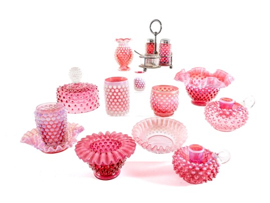Cranberry Hobnail Glassware
