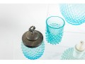 Blue And White Hobnail Depression Glassware