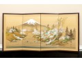 Four Panel Chinese Mt. Fuji Byobu Screen