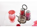 Cranberry Hobnail Glassware