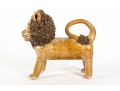 Studio Pottery Lion Figure — Signed Seagrove