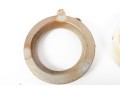 Pair Of Signed Studio Pottery Water Flask Rings