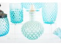 Blue And White Hobnail Depression Glassware