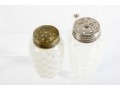 White Depression Glass Salt And Pepper Shakers