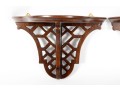 Pair Of Reticulated Mahogany Wall Shelves