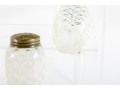 White Depression Glass Salt And Pepper Shakers