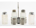 White Depression Glass Salt And Pepper Shakers