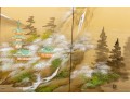 Four Panel Chinese Mt. Fuji Byobu Screen