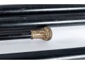 Four Vintage Brass/metal Cap Walking Canes