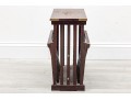 Vintage Rosewood Brass Inlaid Magazine Rack