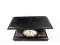 Antique Black Wood Mantel Clock
