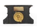 Antique Black Wood Mantel Clock