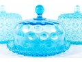 Blue Depression Glass Cloches