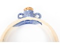 Pair Of Signed Studio Pottery Water Flask Rings