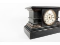 Antique Black Wood Mantel Clock