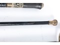 Four Vintage Brass/metal Cap Walking Canes