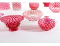 Cranberry Hobnail Glassware