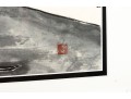 Eastern Dragon Framed Monochromatic Watercolor On Paper Painting