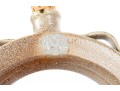 Pair Of Signed Studio Pottery Water Flask Rings