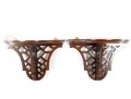 Pair Of Reticulated Mahogany Wall Shelves